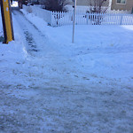 Snow on Pathway (old) at 732–798 Mc Dougall Rd NE