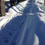 Snow on Pathway (old) at 3300–3398 17 Ave SE