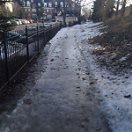 Snow on Pathway (old) at 2436 Hochwald Av SW