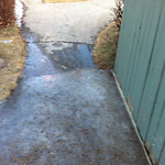Snow on Pathway (old) at 301–499 Mc Kinnon Terr NE