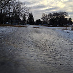 Snow on Pathway (old) at 1357–1359 29 St NW