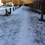 Snow on Pathway (old) at 200–298 Crowchild Trail NW