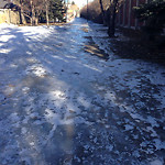 Snow on Pathway (old) at 2501–2599 3 Ave NW