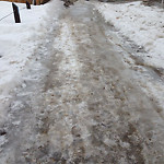 Snow on Pathway (old) at 62–98 Edgeford Way NW