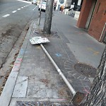 Sign on Street, Lane, Sidewalk - Repair or Replace at 114 3 Av SW