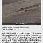Sidewalk or Curb - Repair at 1739 27 Av SW