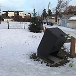 Debris or Overflowing Garbage Bins - in a Park at 640 19 Av NW
