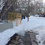 Snow On City-maintained Pathway or Sidewalk at 673 3 Av NW