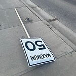 Sign on Street, Lane, Sidewalk - Repair or Replace at 1236 16 Av NW