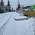 Debris on Backlane at 3110 43 St SW