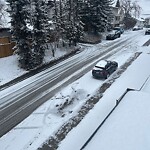 Snow On City Road at 3002 18 St SW
