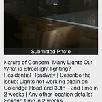 Streetlight Burnt out or Flickering at 34 Coleridge Rd NW