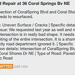 On-Street Bike Lane - Repair at 183 Coral Keys Vi NE