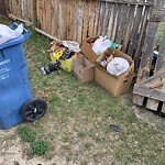 Debris on Backlane at 87 Falworth Wy NE