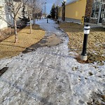 Snow on Pathway or City-maintained Sidewalk at 159 Silverado Cm SW