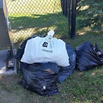 Garbage in a Park at 34 Tamarac Crescent SW