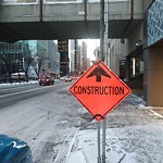 Sign on Street, Lane, Sidewalk - Repair or Replace at 100 4 Av SW