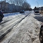 Snow On City Road at 7044 15 Av SE