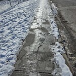 Snow On City-maintained Pathway or Sidewalk at 132 Haddon Rd SW