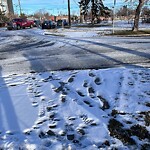Snow On City-maintained Pathway or Sidewalk at 498 15 Av NE