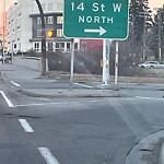 Sign on Street, Lane, Sidewalk - Repair or Replace at 1716 16 Av NW