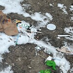 Debris on Street, Sidewalk, Boulevard at 1800 26 Av SW