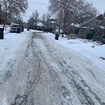 Snow On City Road at 216 15 Av NW