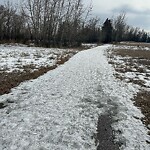 Snow On City-maintained Pathway or Sidewalk at 2425 9 Av SE