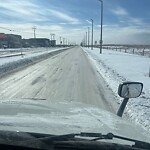Snow On City Road at 11243 36 St NE