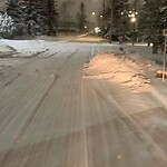 Snow On City Road at 7720 46 St SE