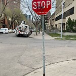 Sign on Street, Lane, Sidewalk - Repair or Replace at 801 13 Av SW