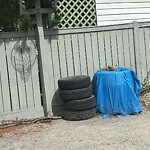 Debris on Backlane at 7303 Silver Mead Rd NW