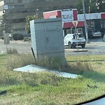 Debris on Street, Sidewalk, Boulevard at 2814 17 Av SE