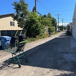 Debris on Backlane at 2502 11 Av SE