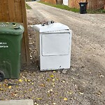 Debris on Backlane at 7924 36 Av NW