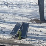 Debris on Street, Sidewalk, Boulevard at 3730 50 St NW