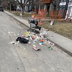 Debris on Street, Sidewalk, Boulevard at 611 24 A St NW
