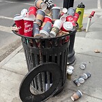 Debris on Street, Sidewalk, Boulevard at 738 17 Av SW