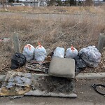 Debris on Street, Sidewalk, Boulevard at 3166 68 St NW